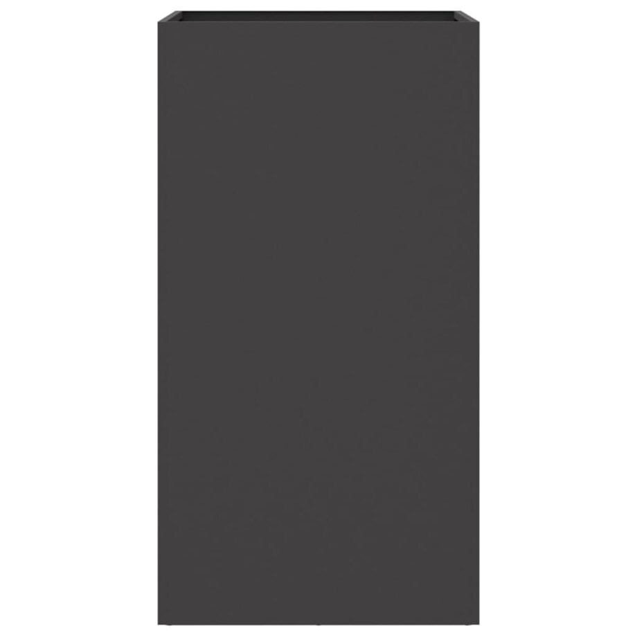 vidaXL Donica, czarna, 42x38x75 cm, stal