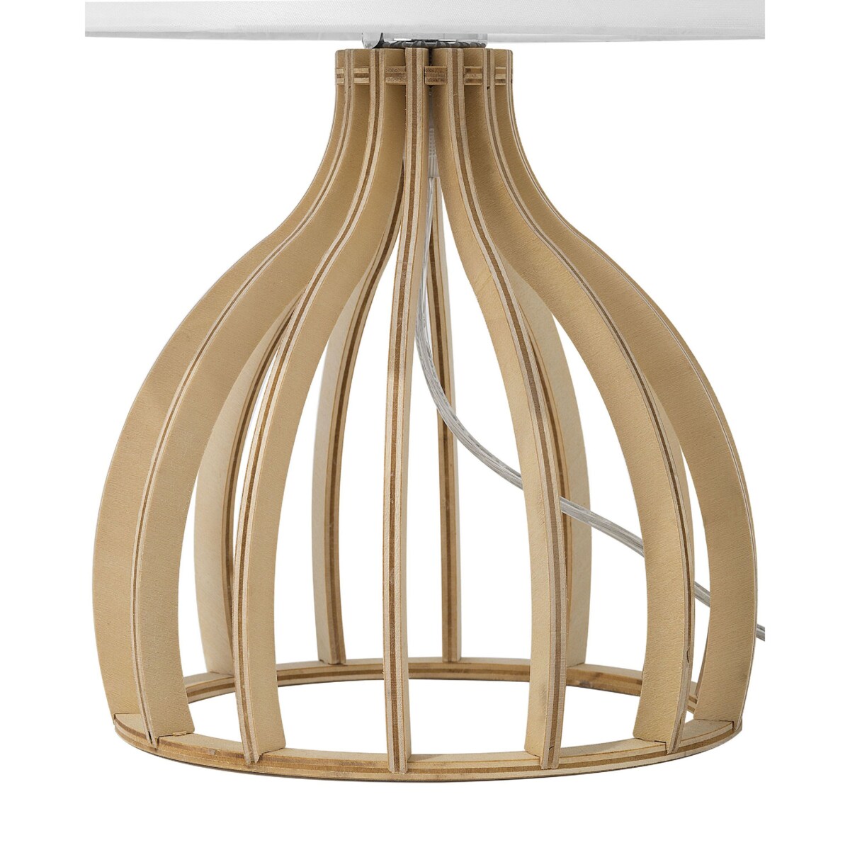 Lampka nocna drewniana biała AGUEDA