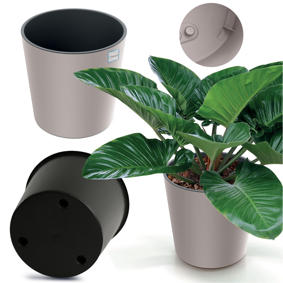 Doniczka Donica Ogrodowa 30 Cm Okrągła Na Taras Do Ogrodu Domu Mocca