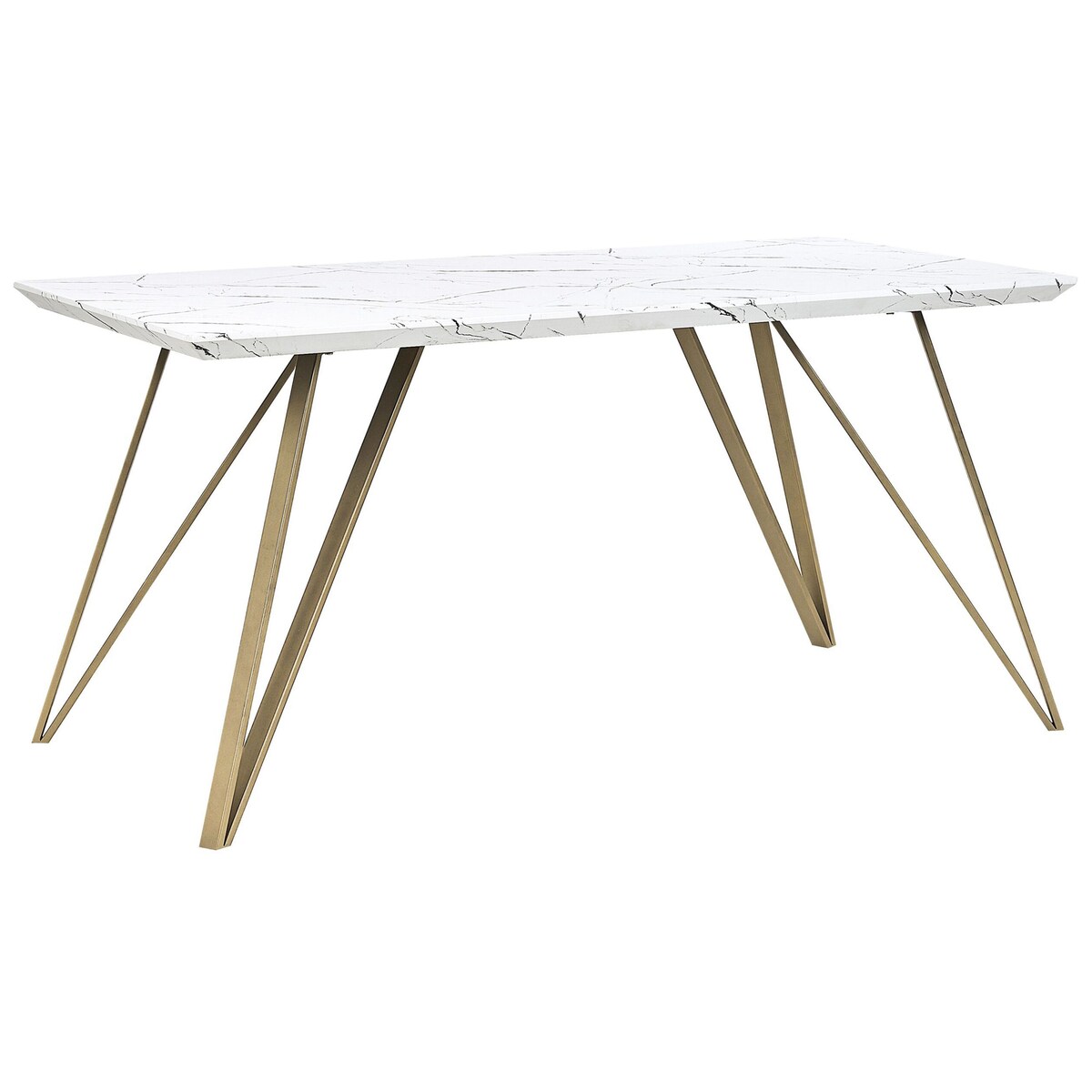 Stół do jadalni MOLDEN Marmur/ złoty 150 cm 80 cm