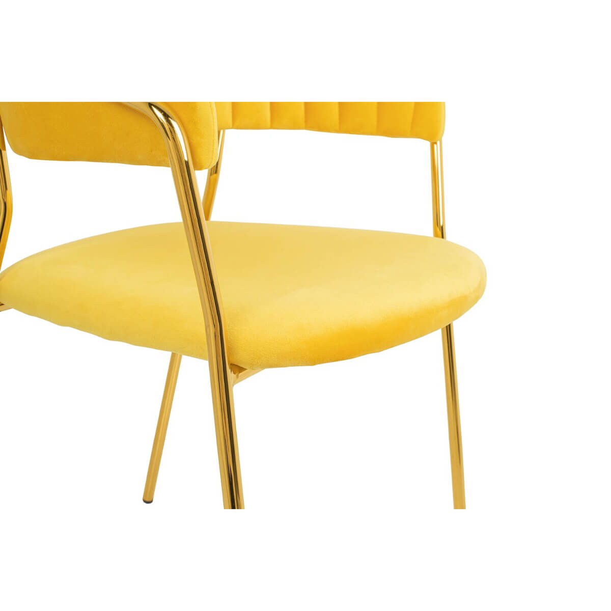 Welurowe krzesło Margo KH121100121.42 King Home tapicerowane żółte