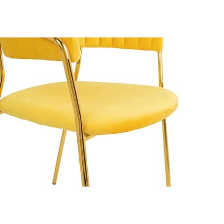 Welurowe krzesło Margo KH121100121.42 King Home tapicerowane żółte