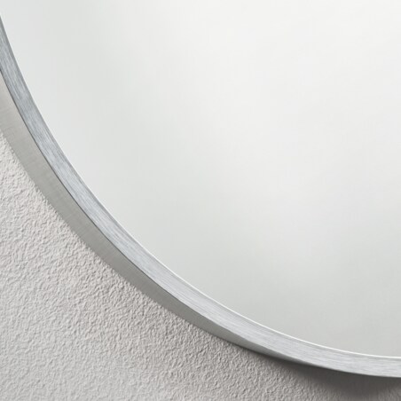 Lustro okrągłe w ramie srebrne 50cm