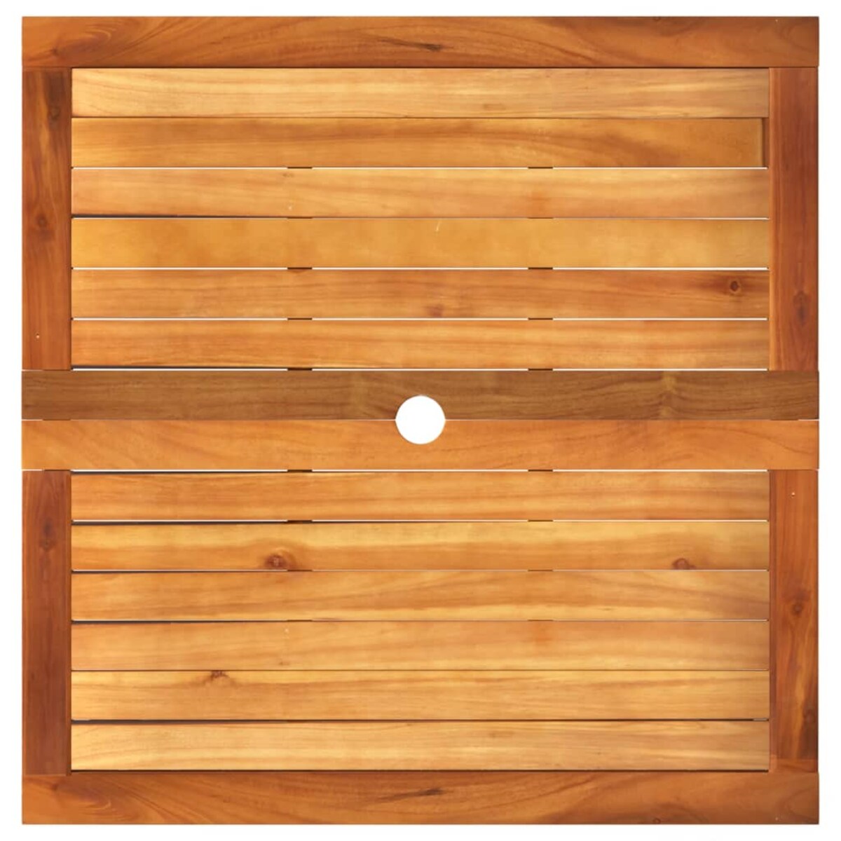 vidaXL Stolik ogrodowy, czarny, 80x80x75 cm, polirattan i akacja
