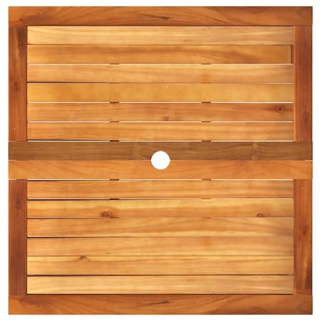 vidaXL Stolik ogrodowy, czarny, 80x80x75 cm, polirattan i akacja