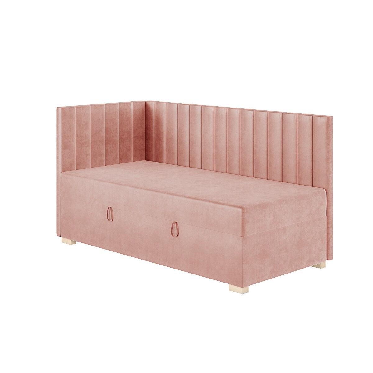 Mesonica Łóżko Snugi, linie różowe, 90x200, Lewostronne