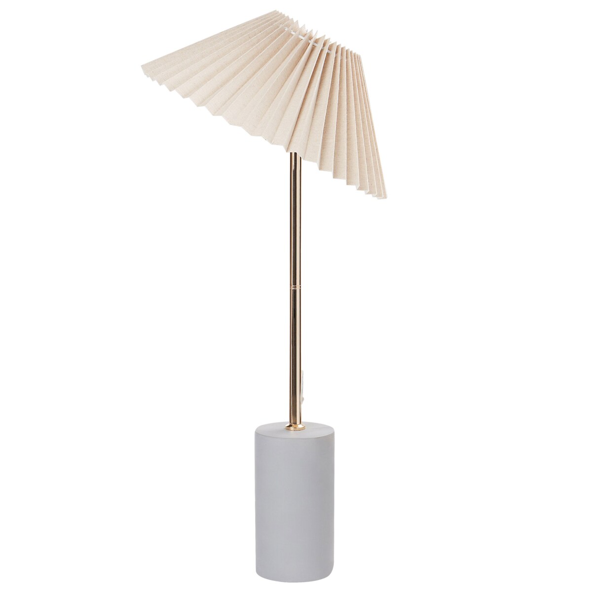 Lampa stołowa lniana beżowa BALUARTE