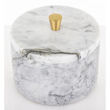 Okrągły pojemnik dekoracyjny 8,5x10x10 cm RAFI biały