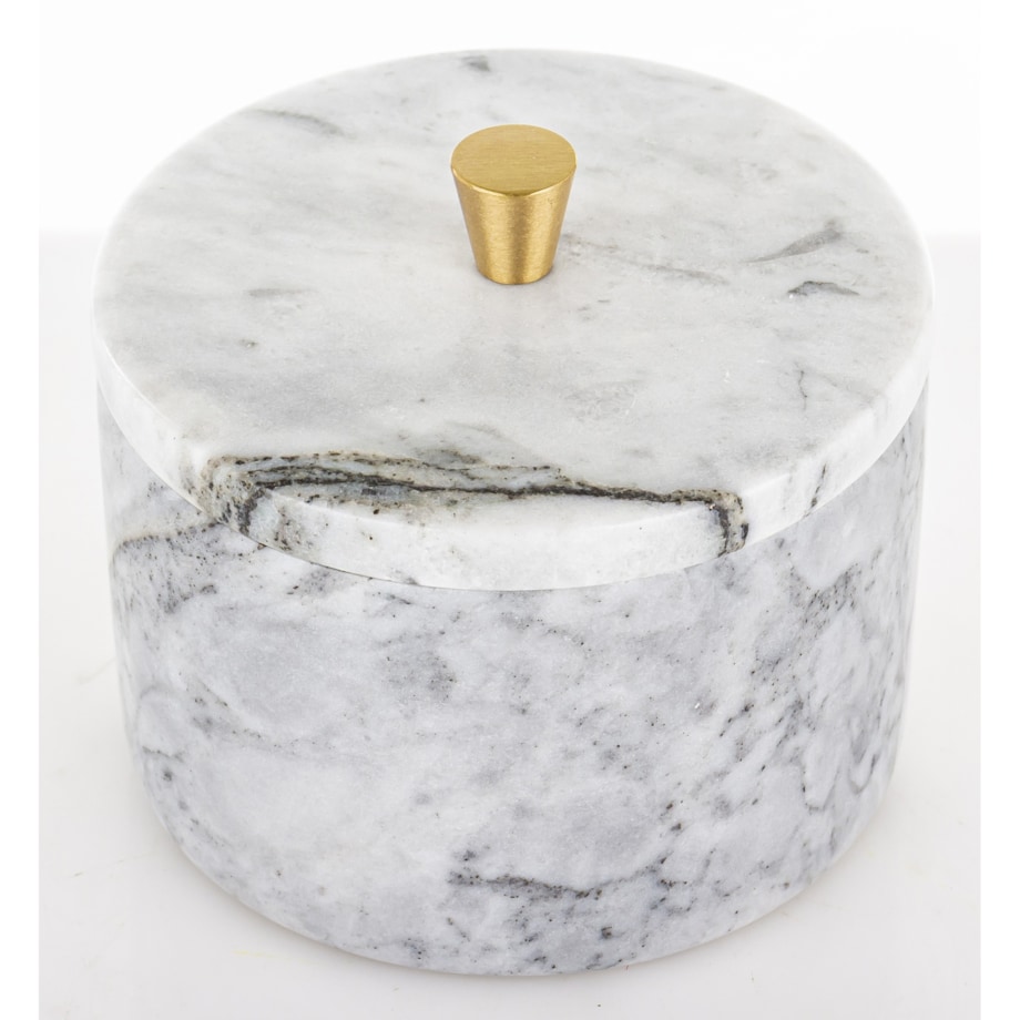 Okrągły pojemnik dekoracyjny 8,5x10x10 cm RAFI biały