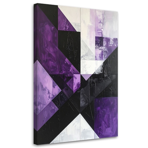 Obraz do salonu sypialni kuchni biura, Geometryczne kształty fioletowy