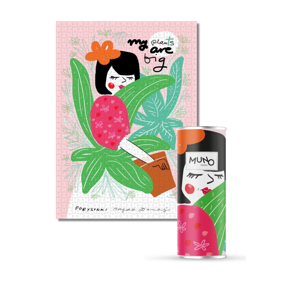 Muno Puzzle "My Plan(T)s Are Big" by Magdalena Danaj Porysunki Puzzle 1000 el. w ozdobnej tubie