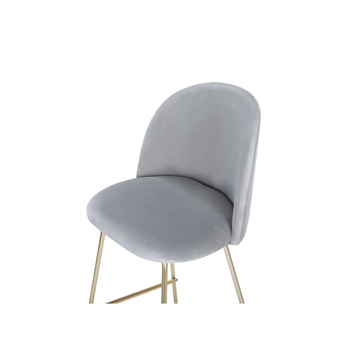 Zestaw 2 krzeseł barowych welurowy szary ARCOLA