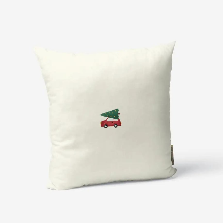 Poduszka świąteczna -Minimalistyczny samochód