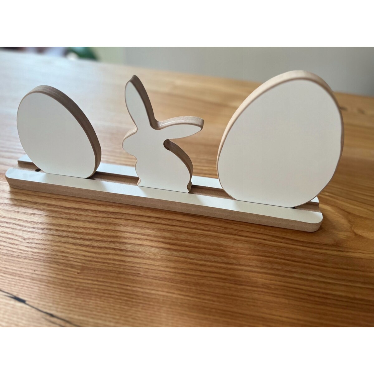 Dekoracja Wielkanocna Drewniana Zając Pisanki do malowania Zestaw