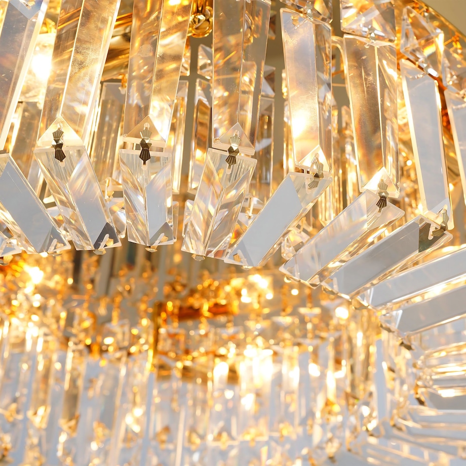 Lampa Sufitowa App1729-8C 60Cm Złoty, Szkło