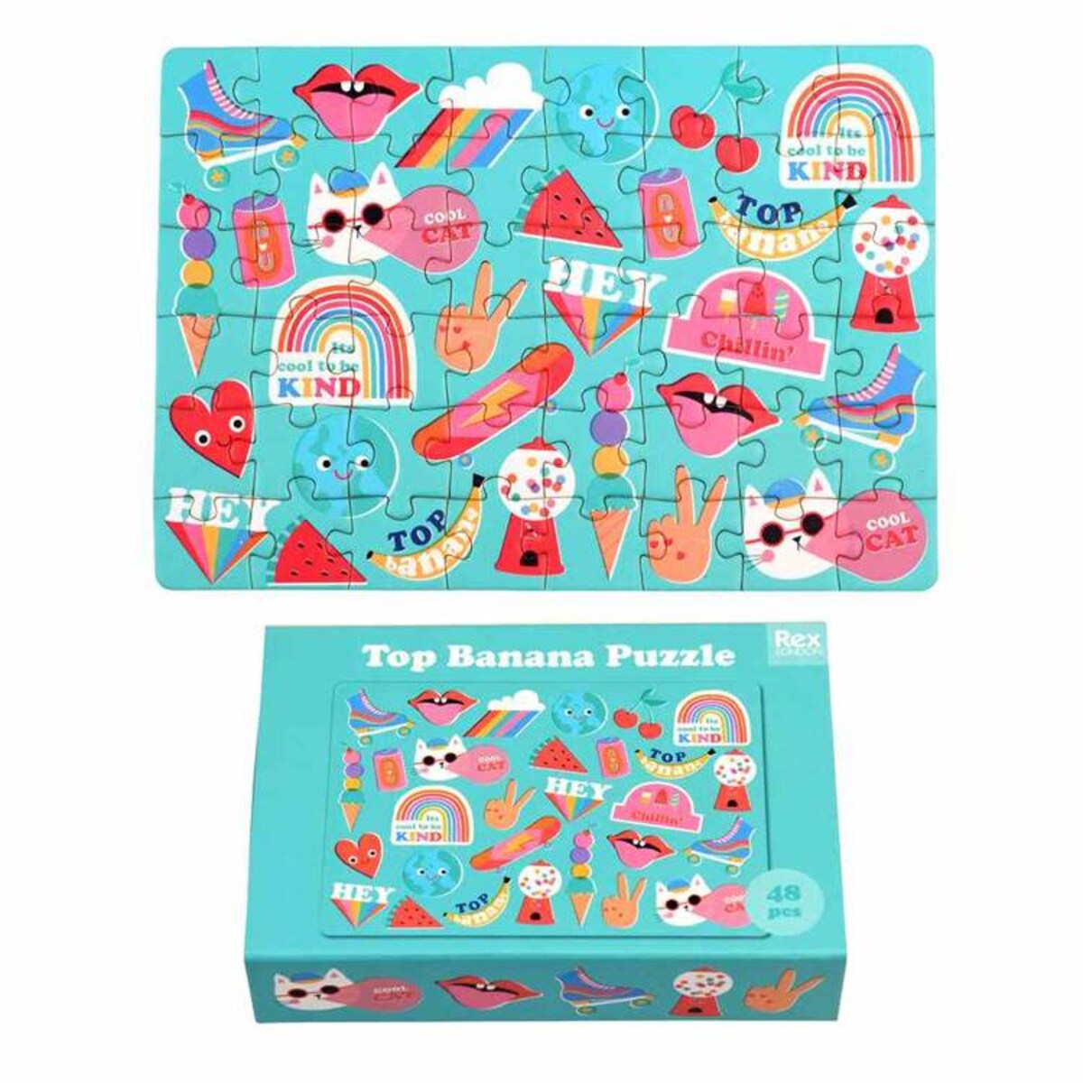 Mini Puzzle 48 elementów dla dzieci, Top Banana, Rex London