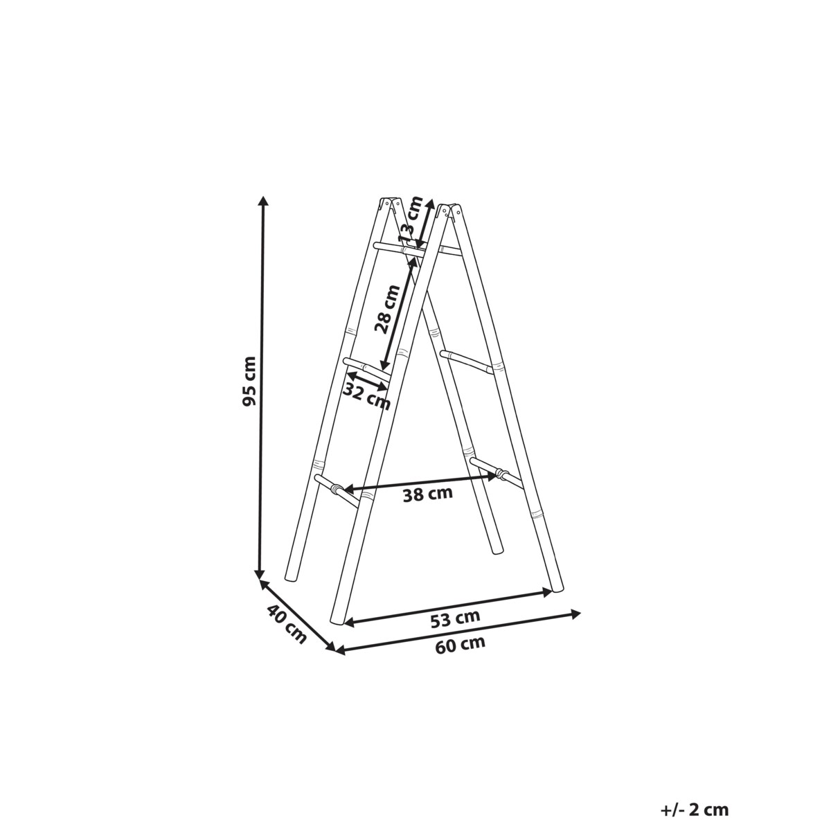 Stojak na ręczniki MOJANDA Drewno bambusowe Naturalny