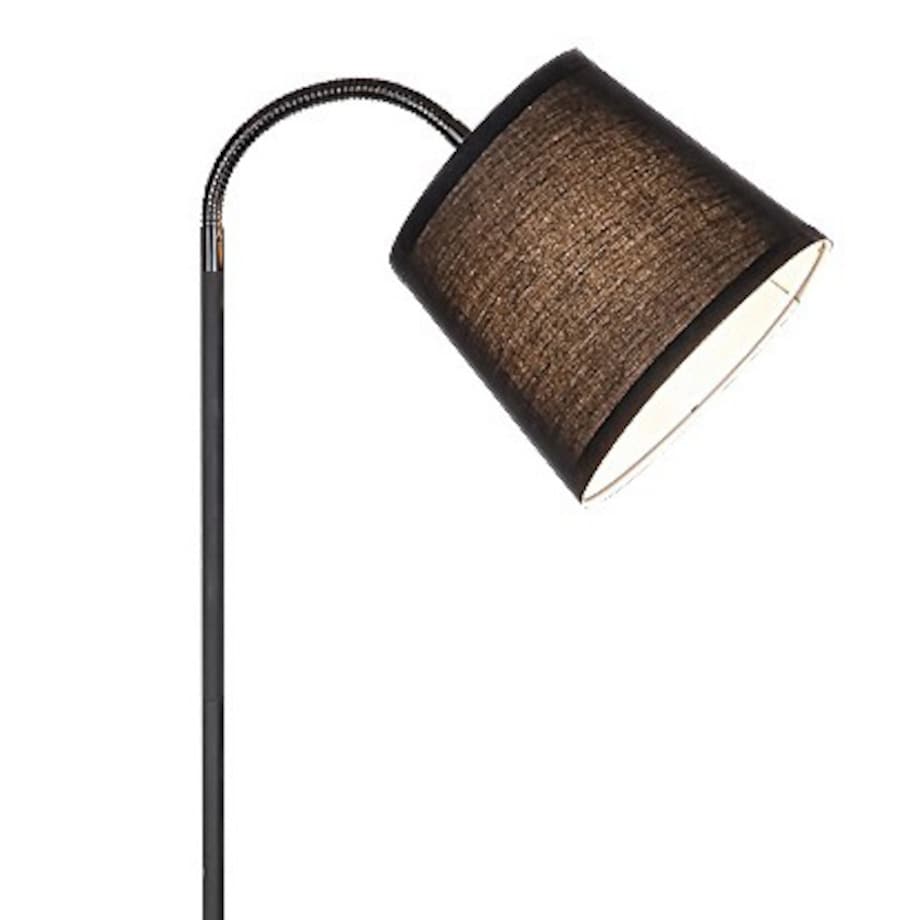 Abażurowa lampa podłogowa Godric 6640 stojąca z regulacją czarna