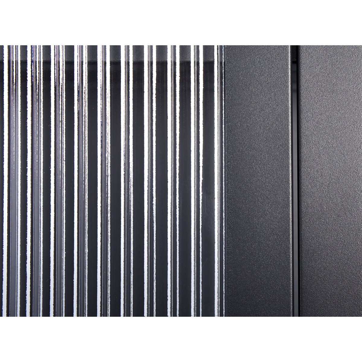 Witryna dwudrzwiowa metalowa czarna LERRYN