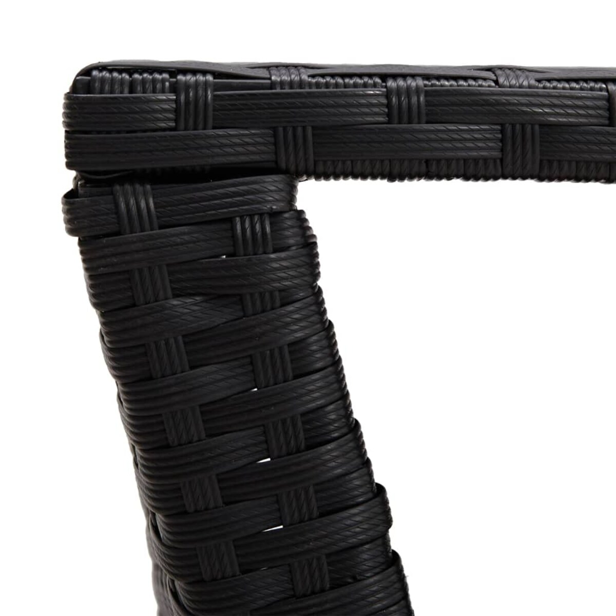 vidaXL Stolik kawowy, czarny, 100x50x40 cm, polirattan