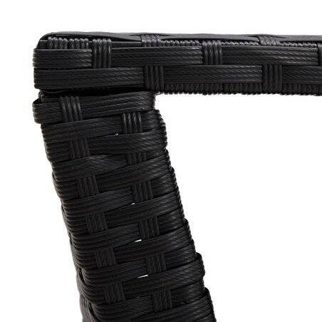 vidaXL Stolik kawowy, czarny, 100x50x40 cm, polirattan