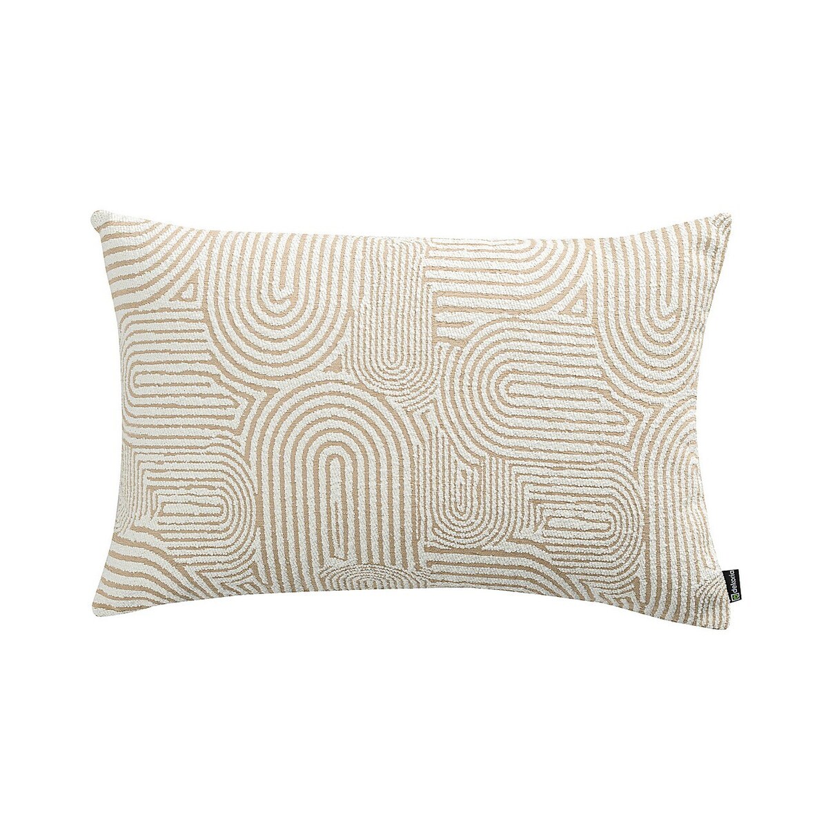 Poszewka Kinga na poduszkę prostokątną 60x40 beżowe łuki na kremowym tle