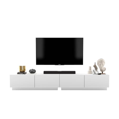 Szafka RTV Loft Stojąca / Wisząca Komoda RTV Biały MAT 240 cm