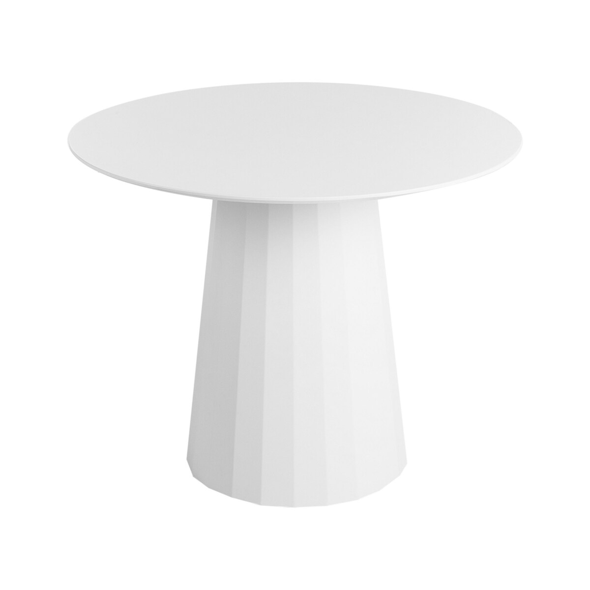 Stół do jadalni okrągły 100 cm biały PLATO