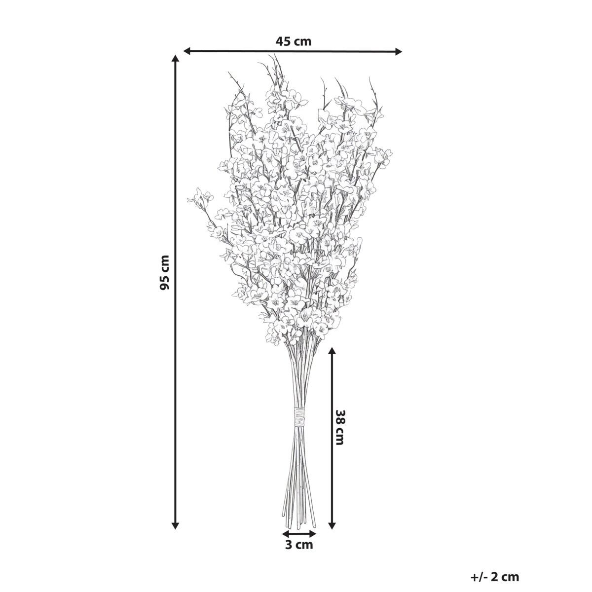Bukiet sztucznych kwiatów NEBRA 95 cm Różowy
