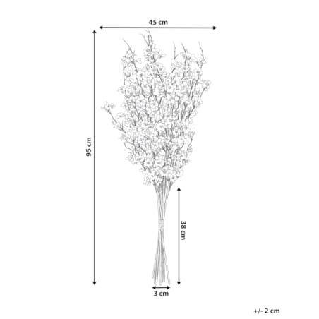 Bukiet sztucznych kwiatów NEBRA 95 cm Różowy