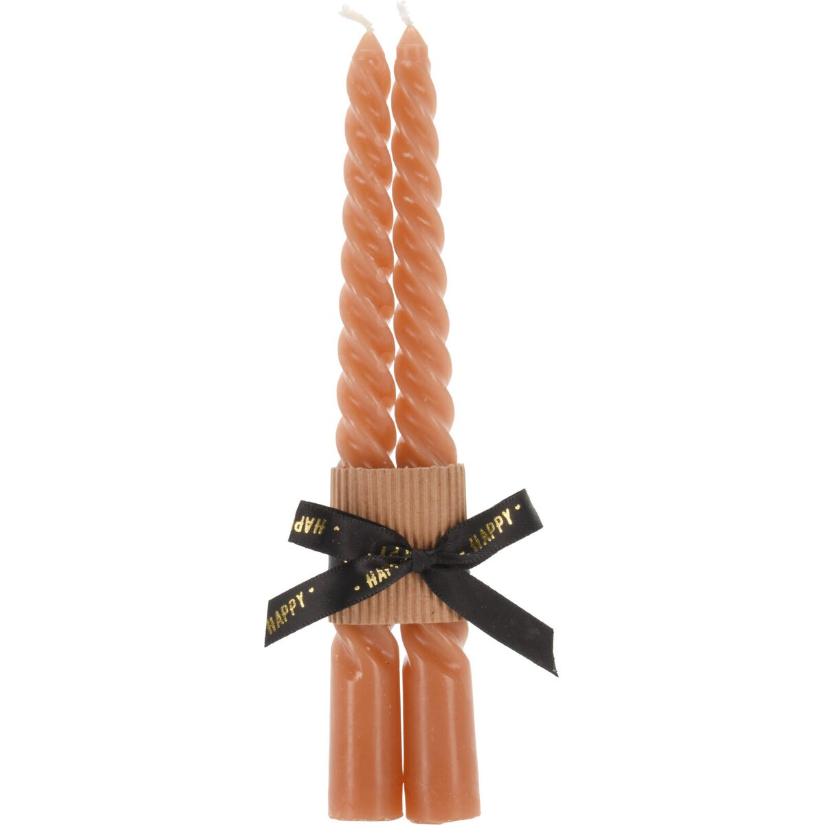 Zestaw dwóch świec stożkowatych, TWISTED, 20 cm