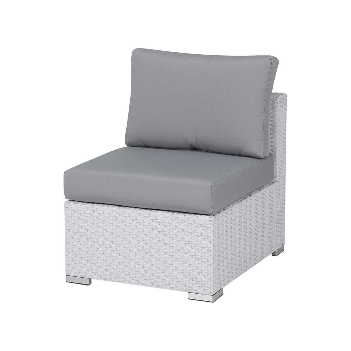 Zestaw ogrodowy z technorattanu 8-osobowy biały XXL