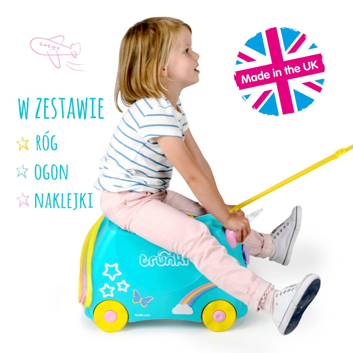 Jeżdżąca walizeczka Trunki - Jednorożec Una