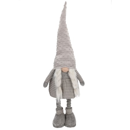 SKRZAT świąteczny KRASNAL gnom DUŻY SZARY prezent