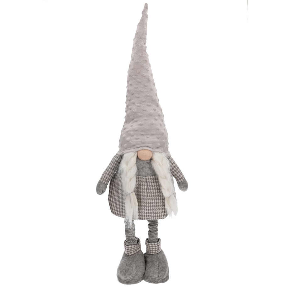 SKRZAT świąteczny KRASNAL gnom DUŻY SZARY prezent