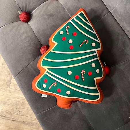 Poduszka piernik Choinka świąteczna zielona