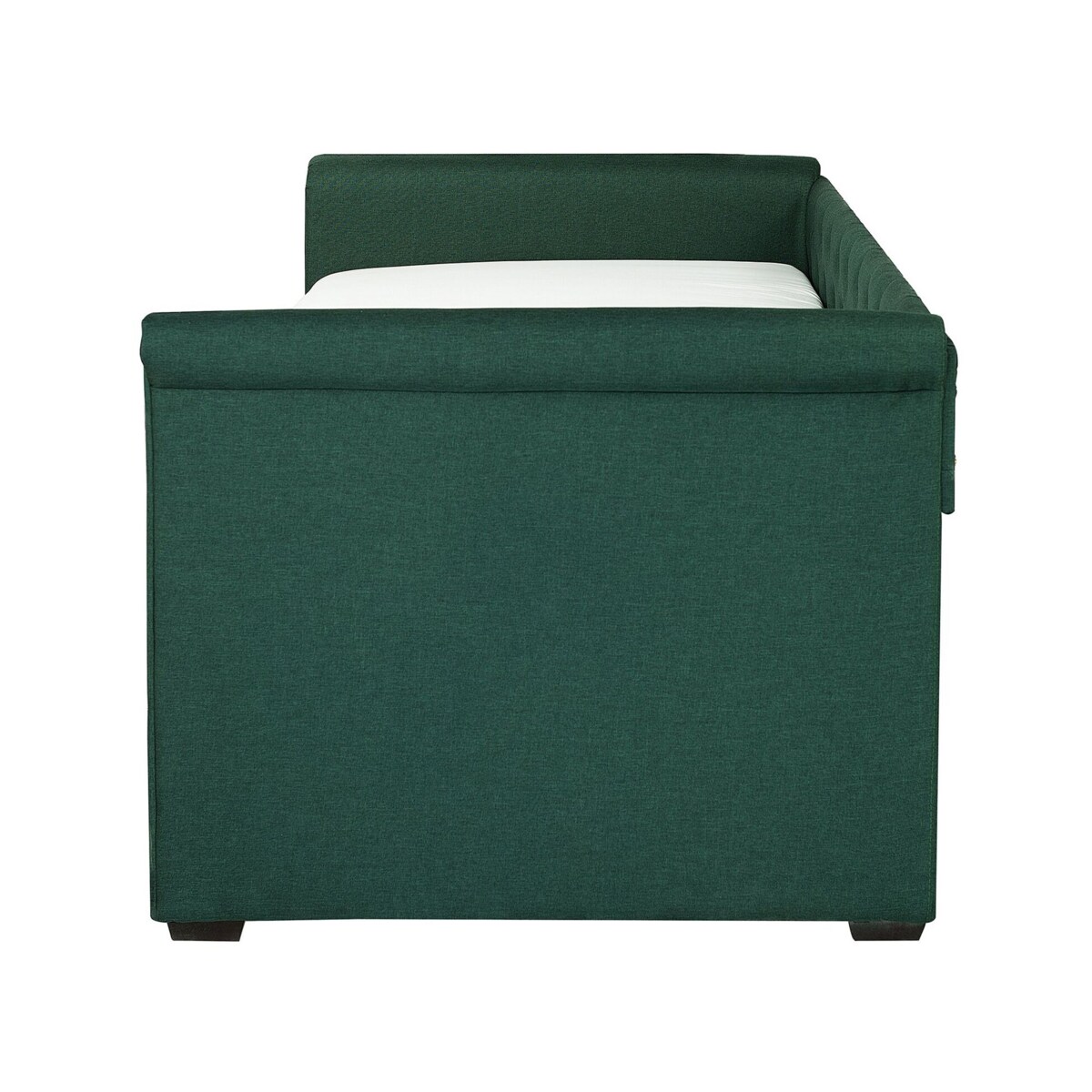 Łóżko wysuwane tapicerowane 80 x 200 cm zielone LIBOURNE