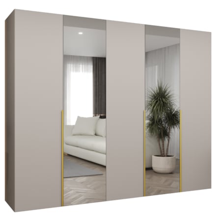 Szafa uchylna otwierana ALICANTE 2 250 wys. 202 cm Kaszmir + u. Złoty