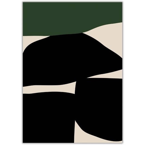 plakat black and green abstract 1 30x40 cm