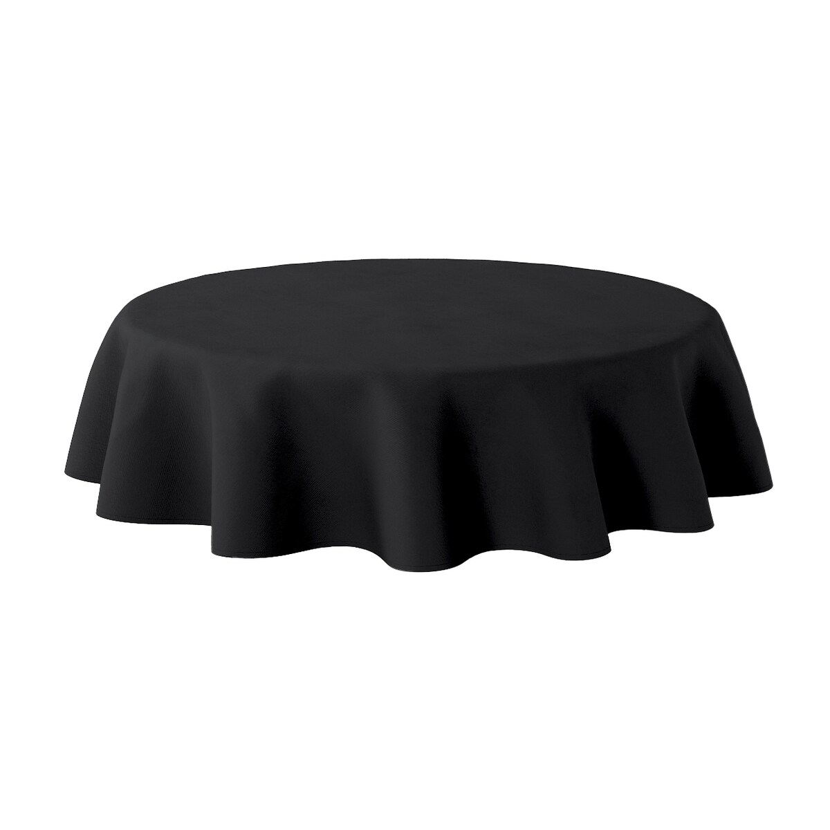 Obrus okrągły 160 x 160 cm czarny
