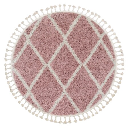 Dywan BERBER TROIK A0010 koło różowy / koło 160 cm