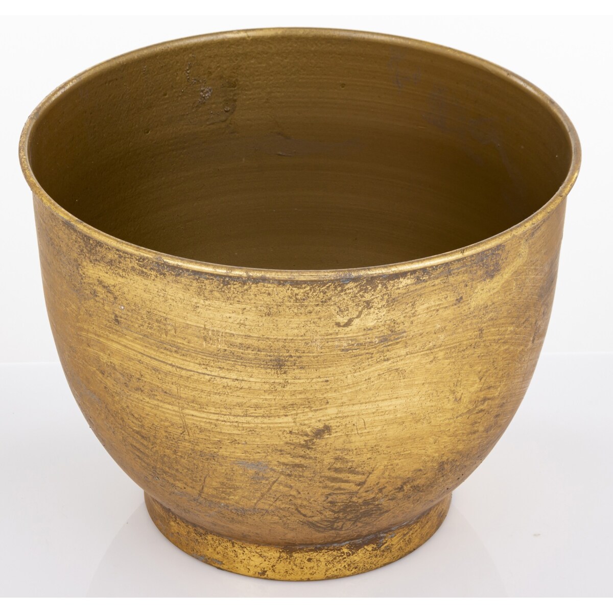 Osłonka na doniczkę postarzana złota 20x26x26 cm