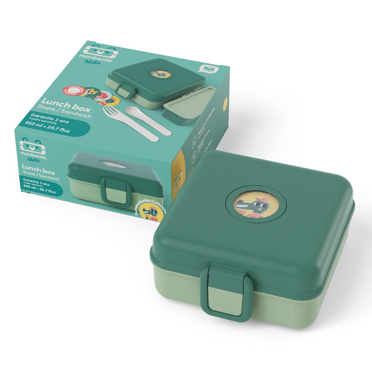 Monbento Snacky lunchbox dla dzieci 0,85 l Green Forest