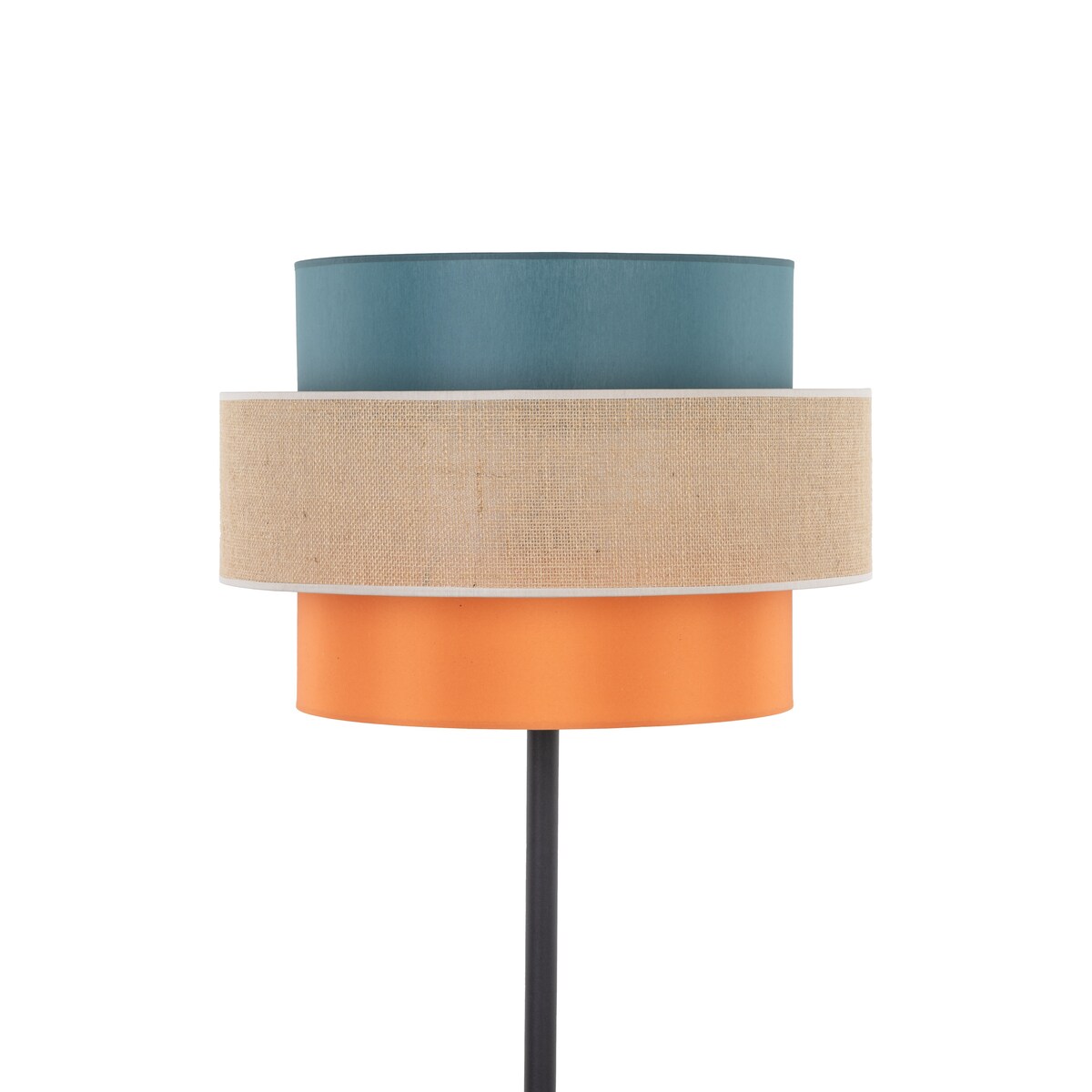 Lampa podłogowa TK Lighting TRIO JUTA MIX 6452 E27 159 cm wielokolorowa z kloszem z tkaniny i juty do salonu