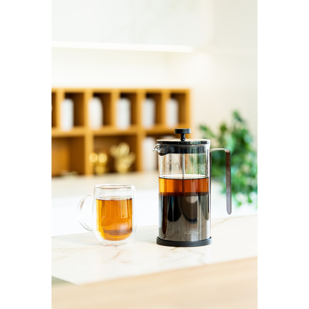 Zaparzacz do kawy i herbaty 1000 ml Diamante graiftowy 0701