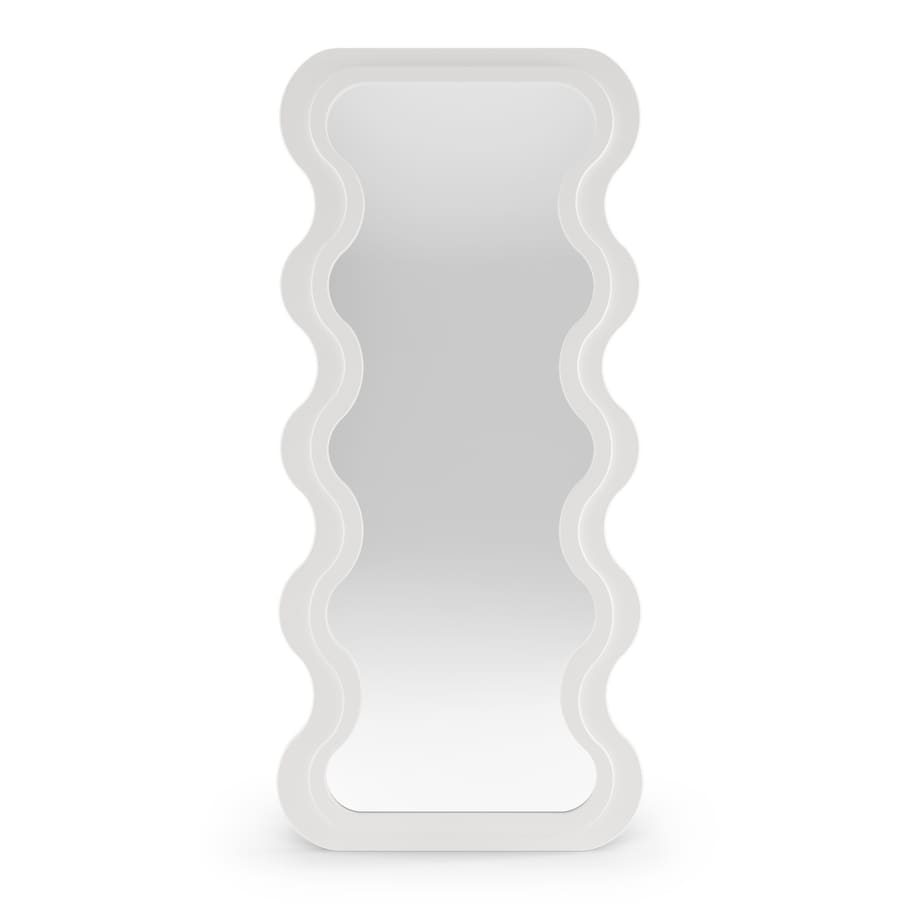 Lustro w nieregularnej ramie 180x80cm białe