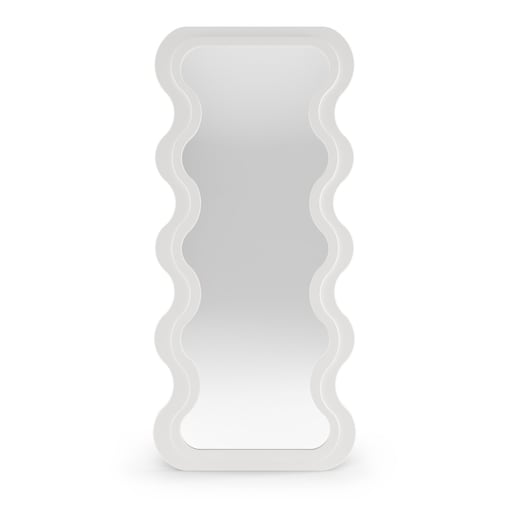Lustro w nieregularnej ramie 180x80cm białe