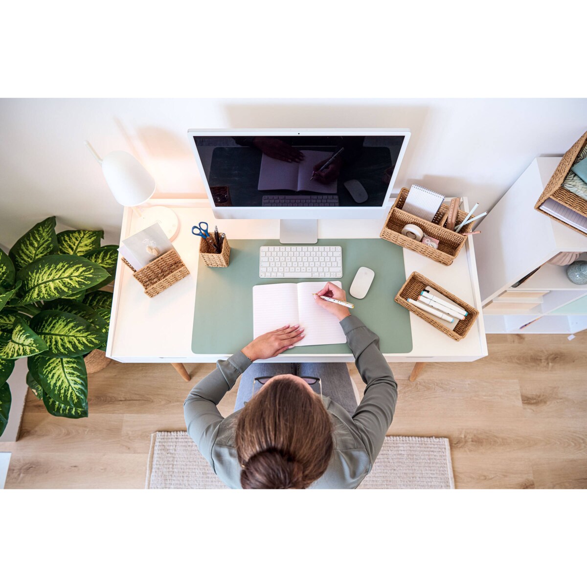 Duża podkładka na biurko z syntetycznej skóry, 40 x 70 cm