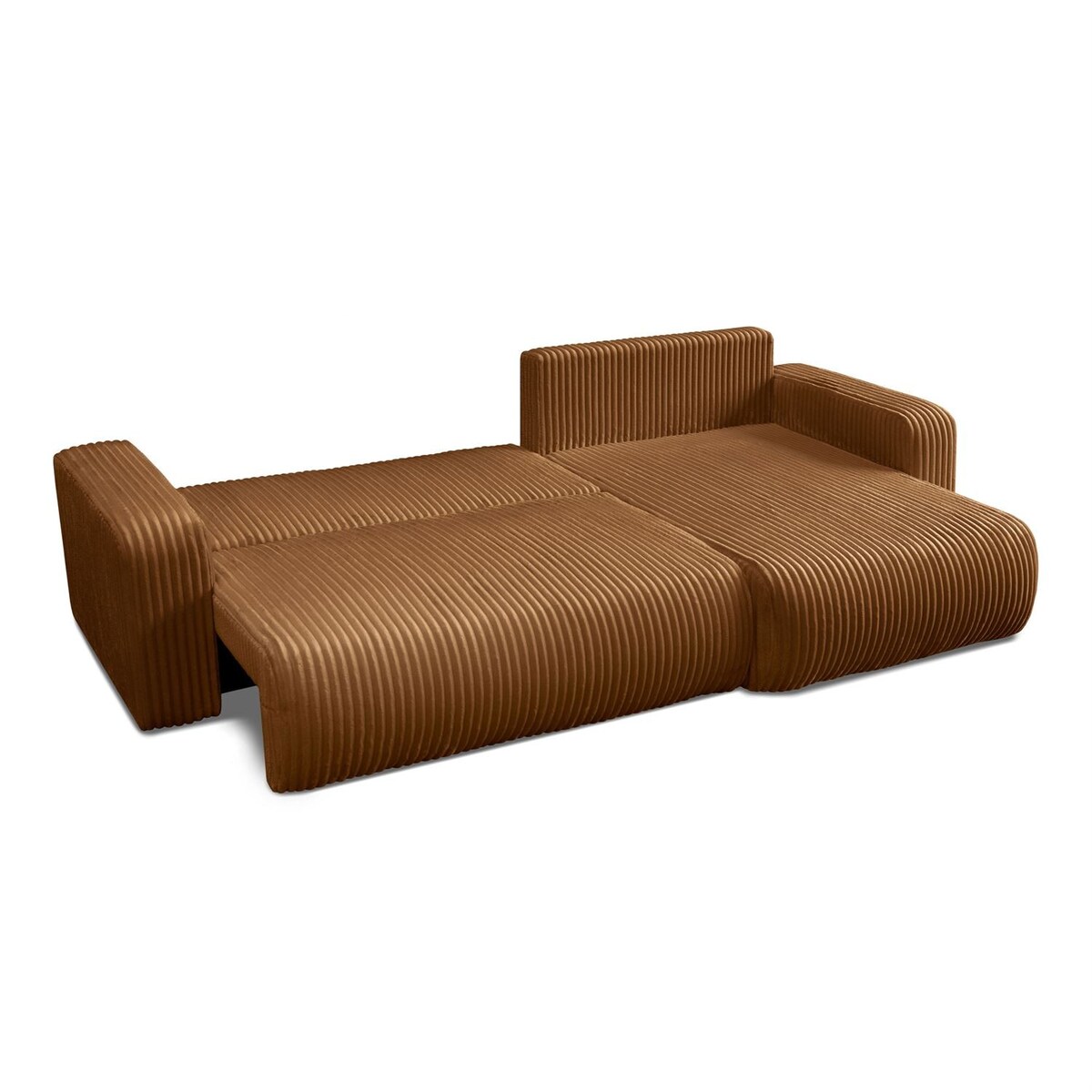 Narożnik PRESTIGE SOFT z funkcją spania i pojemnikiem na pościel, Tilia 56