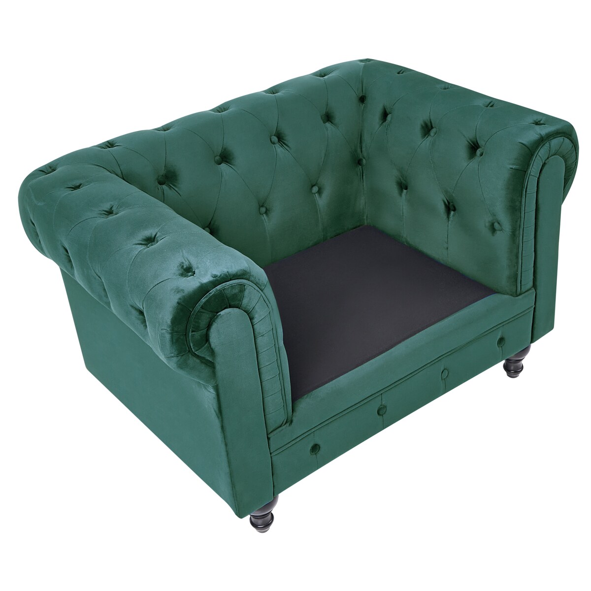Komplet wypoczynkowy dla 4 osób CHESTERFIELD Welur Szmaragdowy